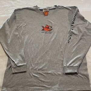 Piranha Joe Men's Gray Long Sleeve Tee size large